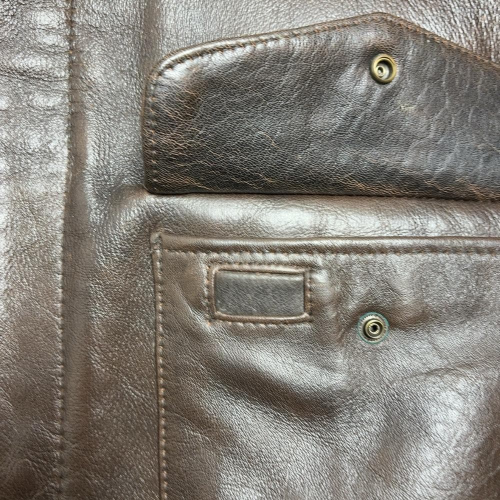 A2 AVIREX フライトジャケット シールブラウン インナーボンバープリント