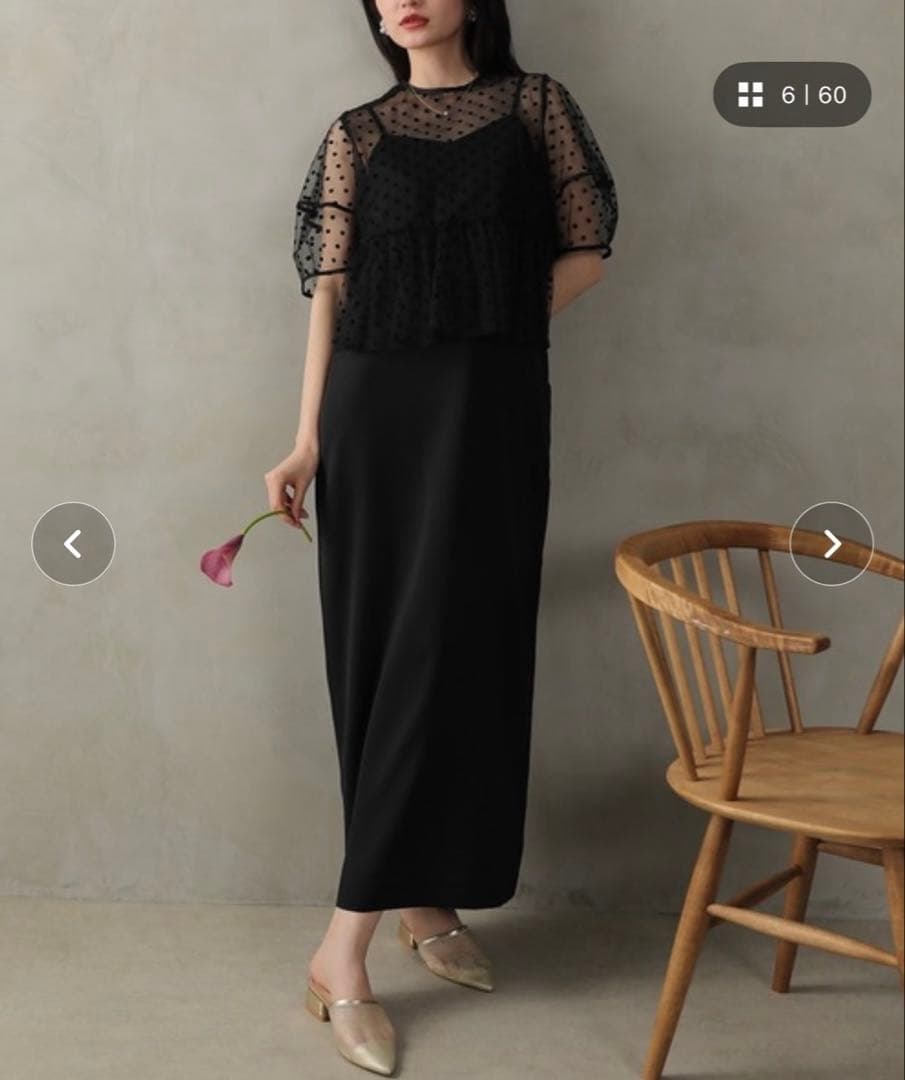 kana ドレス　ワンピース　ブラックM