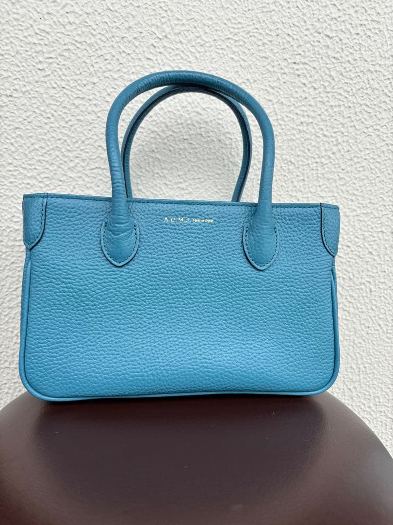ADMJ ミニトートバッグ　ターコイズブルー