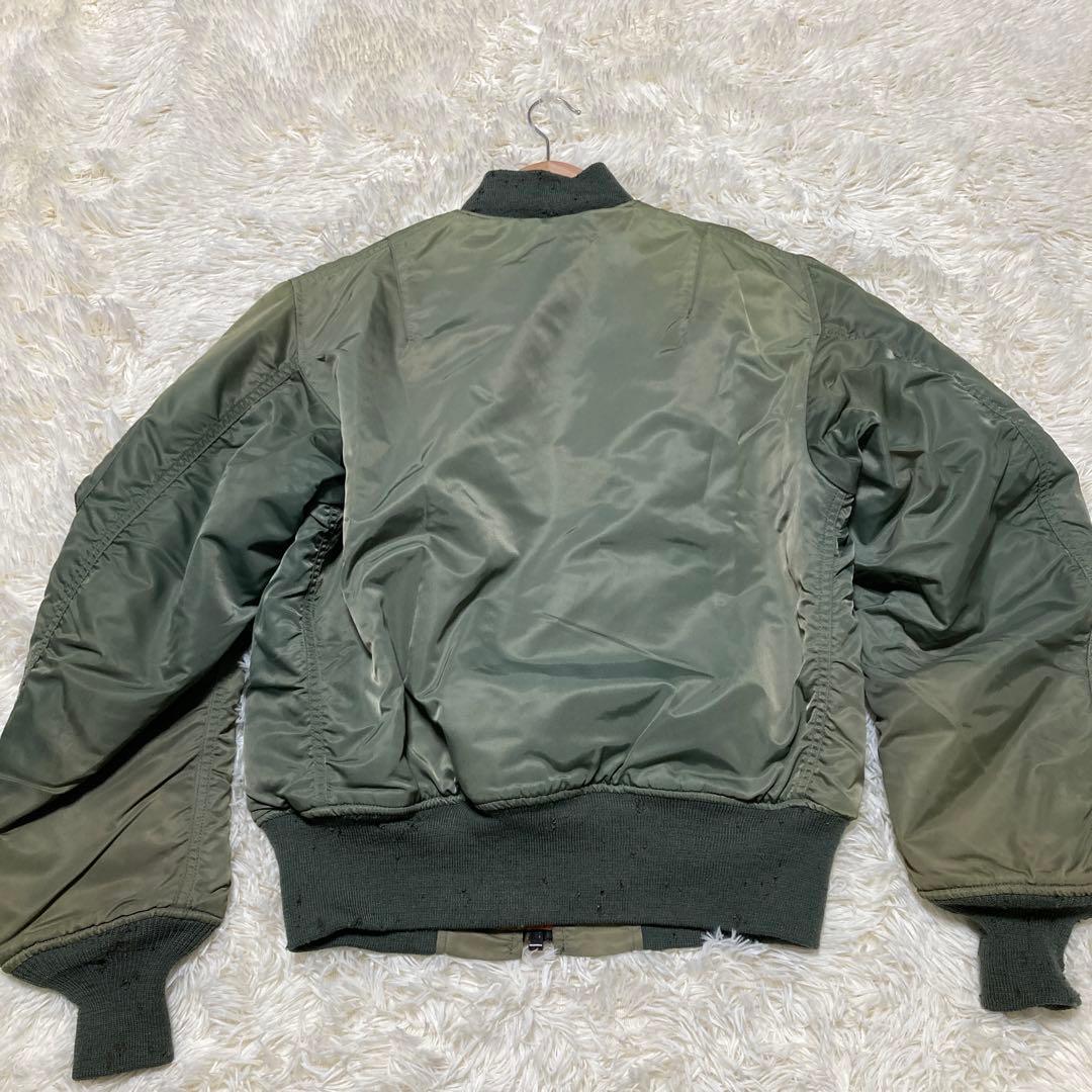 実名復刻　縦ステッチ　リアルマックイーン　MA-1 E型　M