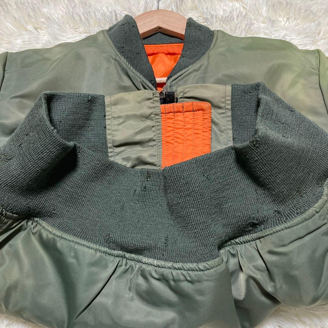 実名復刻　縦ステッチ　リアルマックイーン　MA-1 E型　M