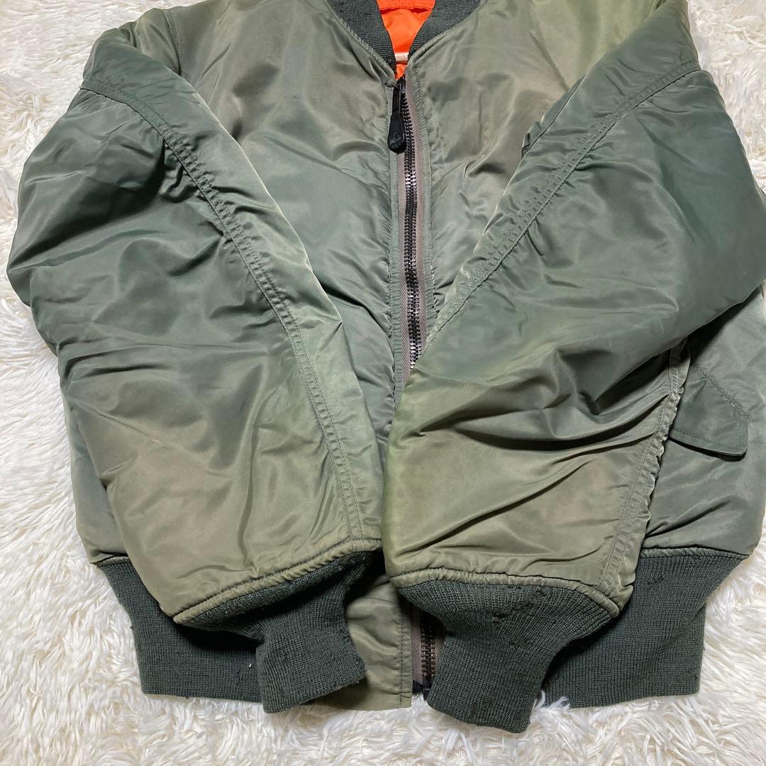 実名復刻　縦ステッチ　リアルマックイーン　MA-1 E型　M