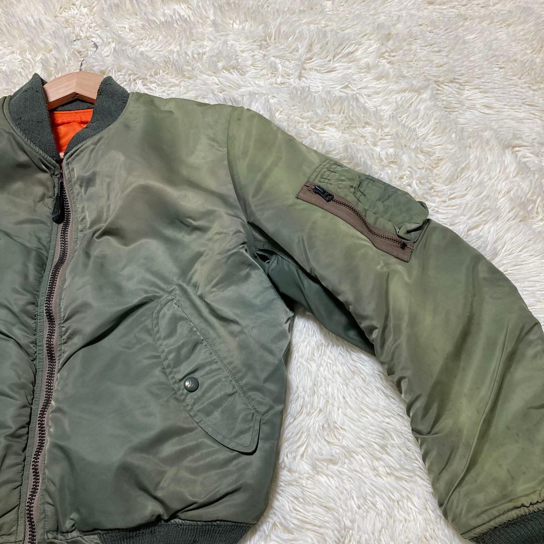 実名復刻　縦ステッチ　リアルマックイーン　MA-1 E型　M