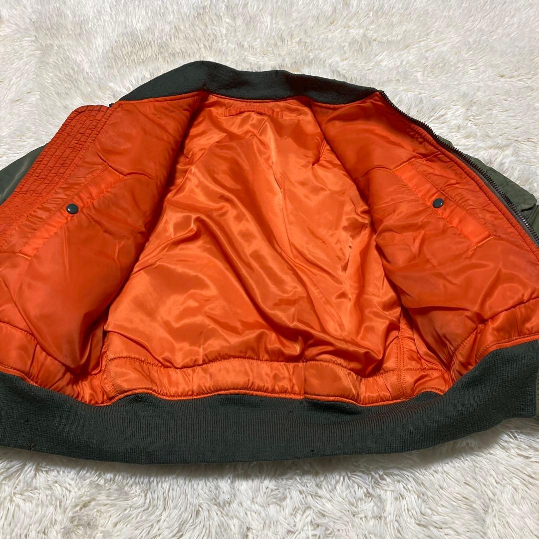 実名復刻　縦ステッチ　リアルマックイーン　MA-1 E型　M