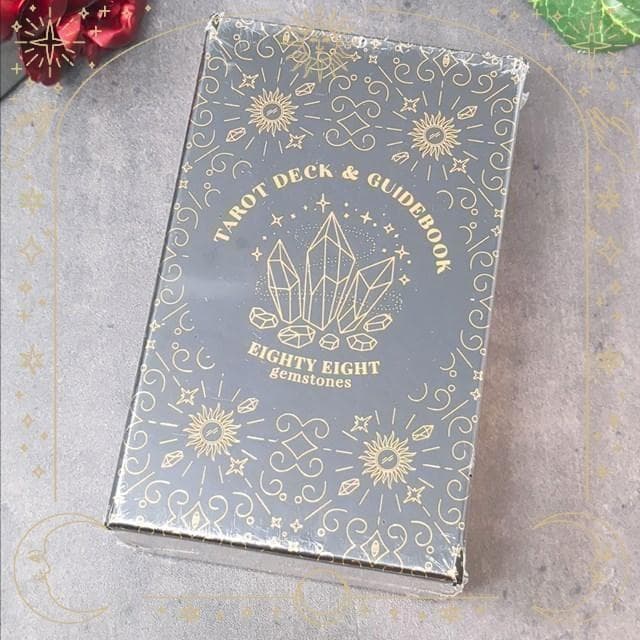 【正規品タロットカード】金縁✨シックで豪華✨神秘的な水晶のゴールド＆黒のデッキ