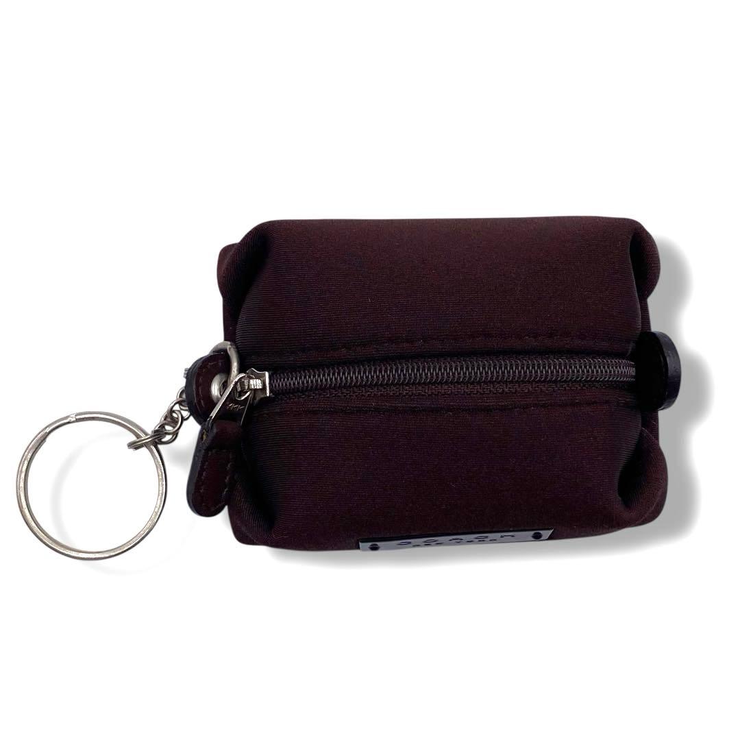 希少✨️ COACH コーチ ブラウン ケース キーリング ナイロン ロゴ
