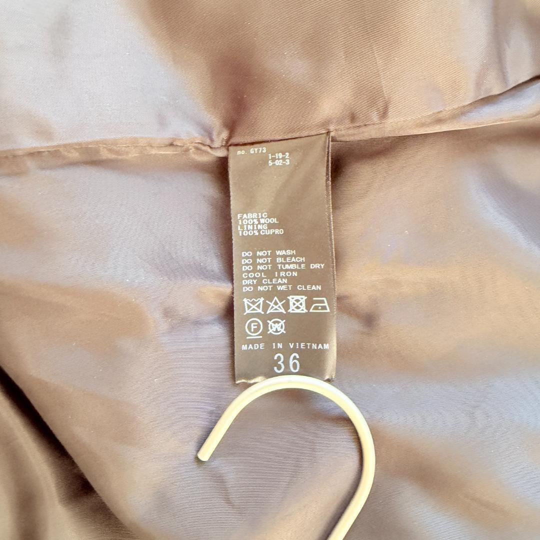 美品✨フレームワーク　ラムウールMIXシャルムバルカラーコート　ブラック　36