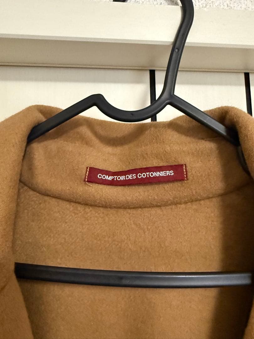 ダブルフェイスロングコート ベージュ　S