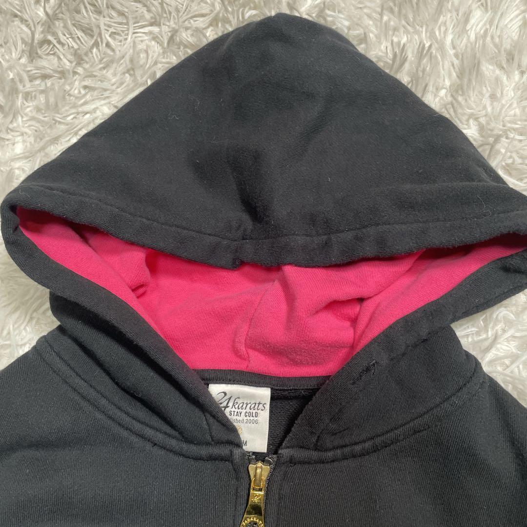 24karats ジャージ　上下セット　ブラック　ピンク　M