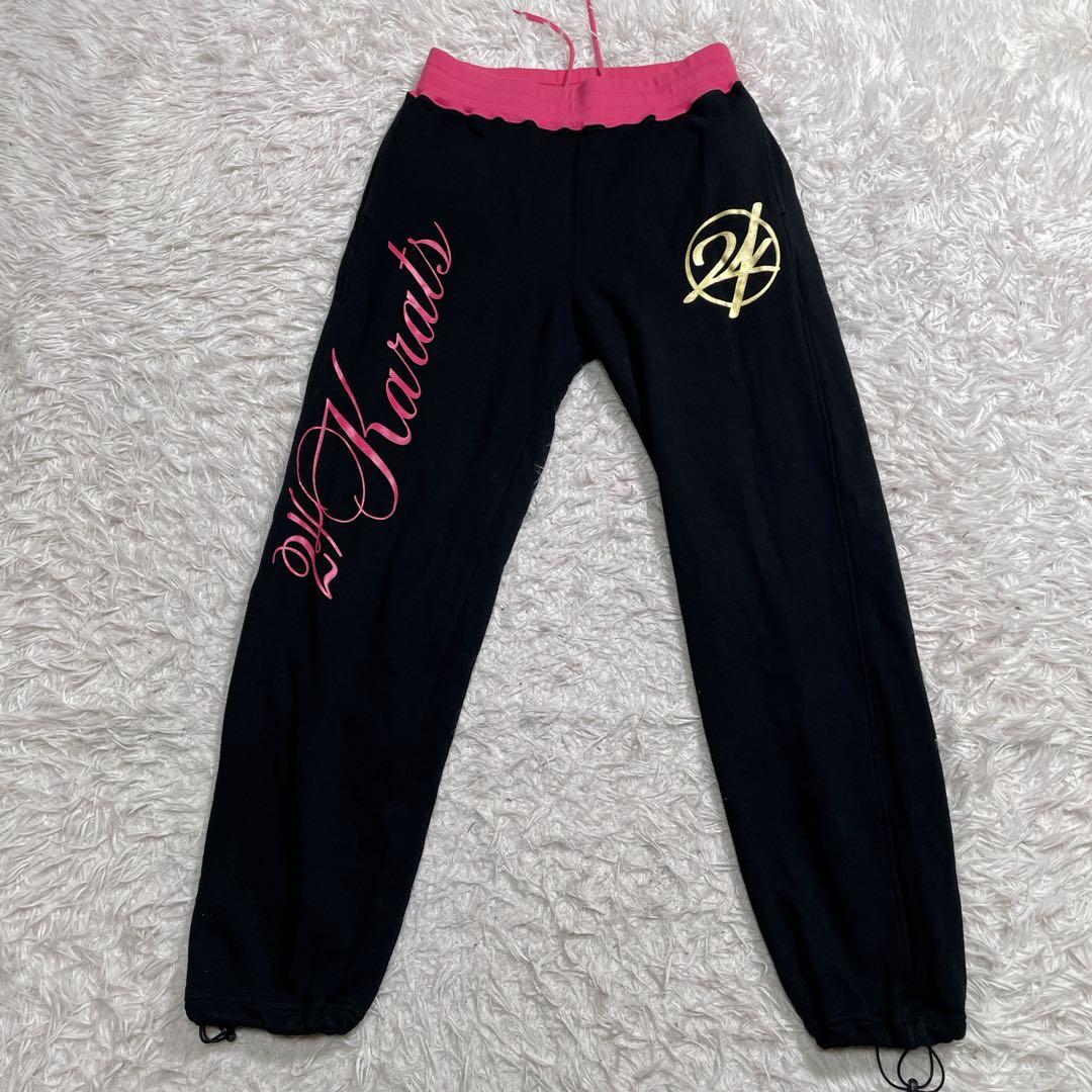 24karats ジャージ　上下セット　ブラック　ピンク　M