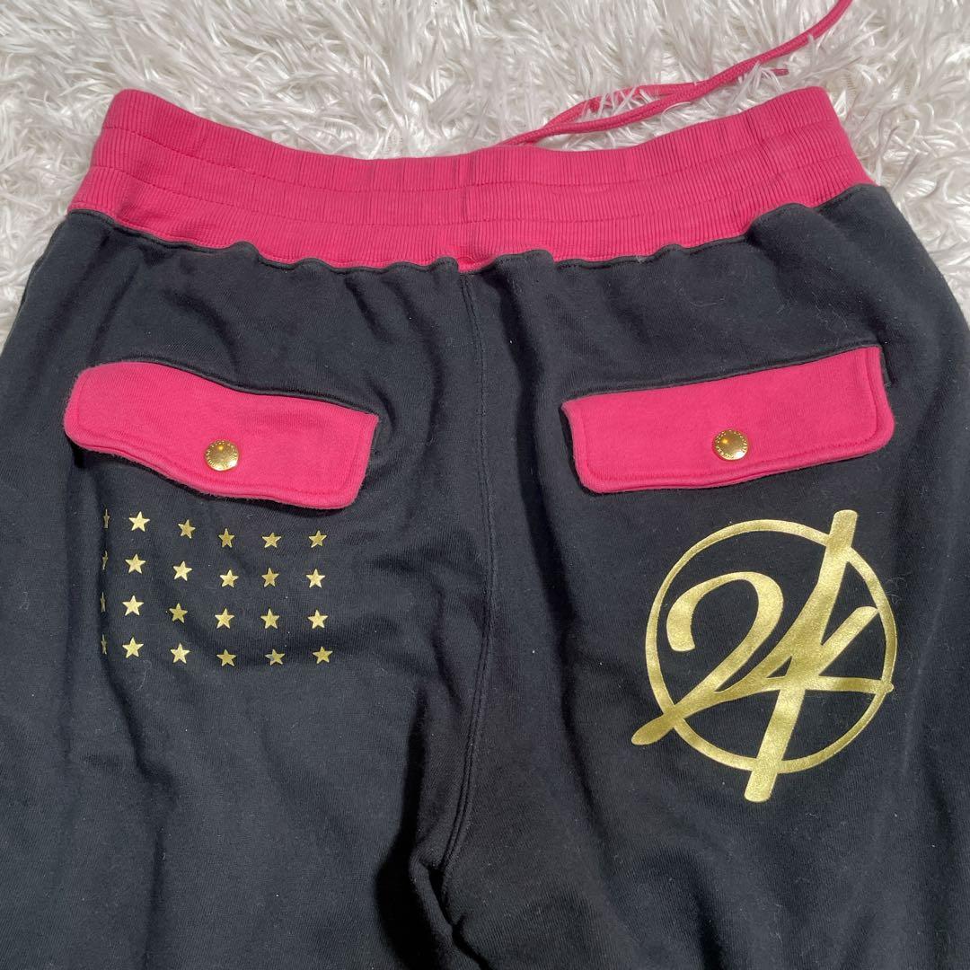 24karats ジャージ　上下セット　ブラック　ピンク　M