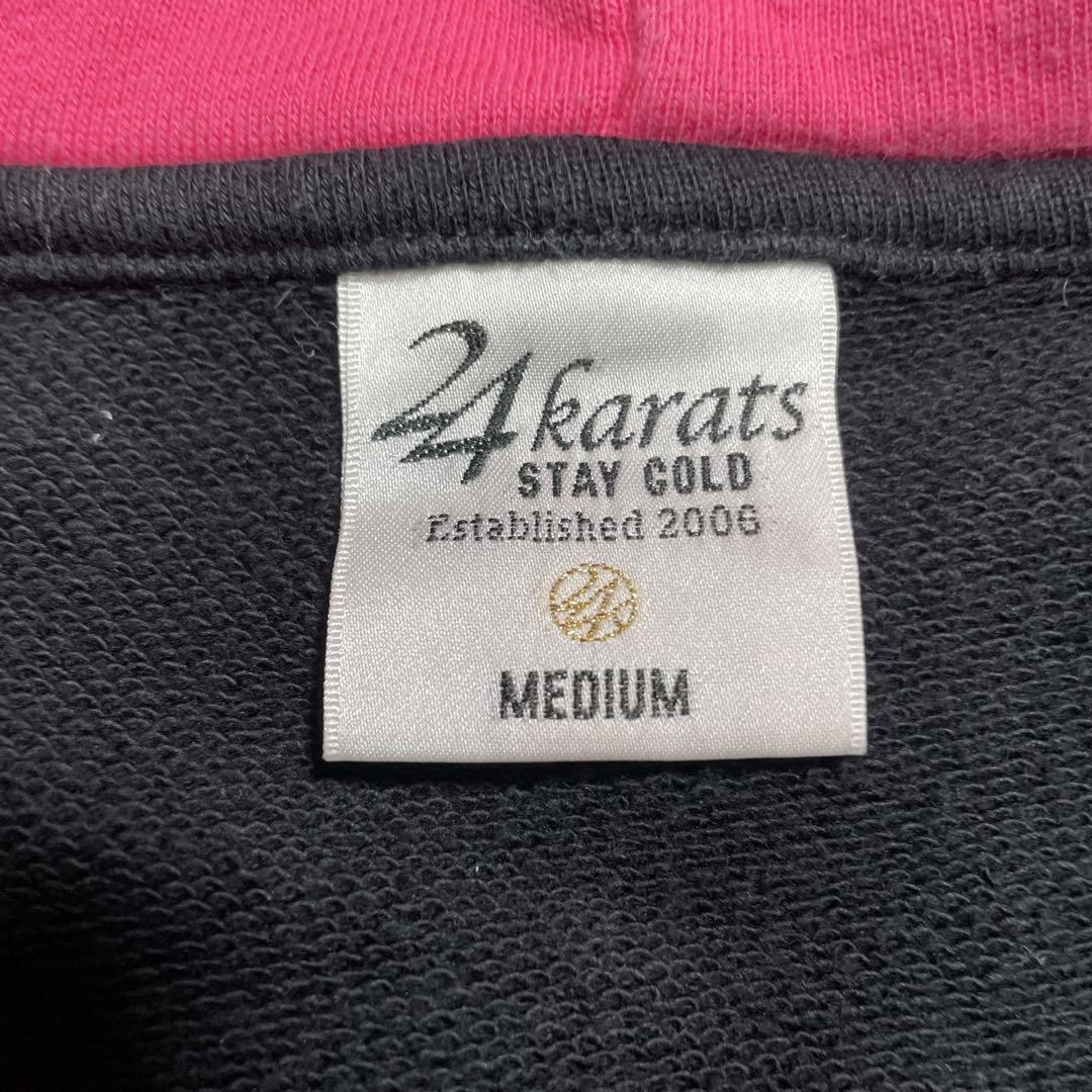 24karats ジャージ　上下セット　ブラック　ピンク　M