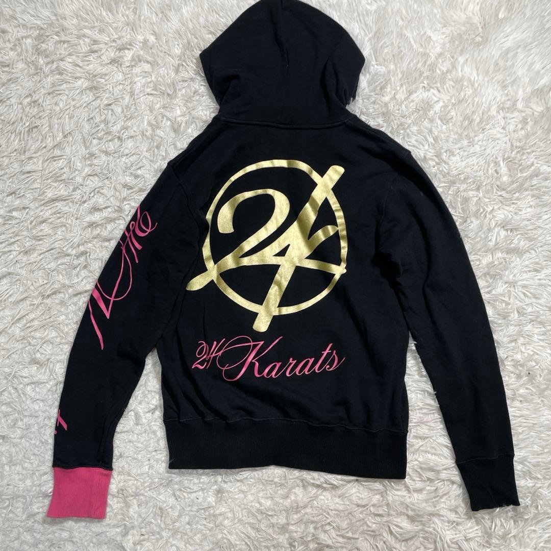 24karats ジャージ　上下セット　ブラック　ピンク　M