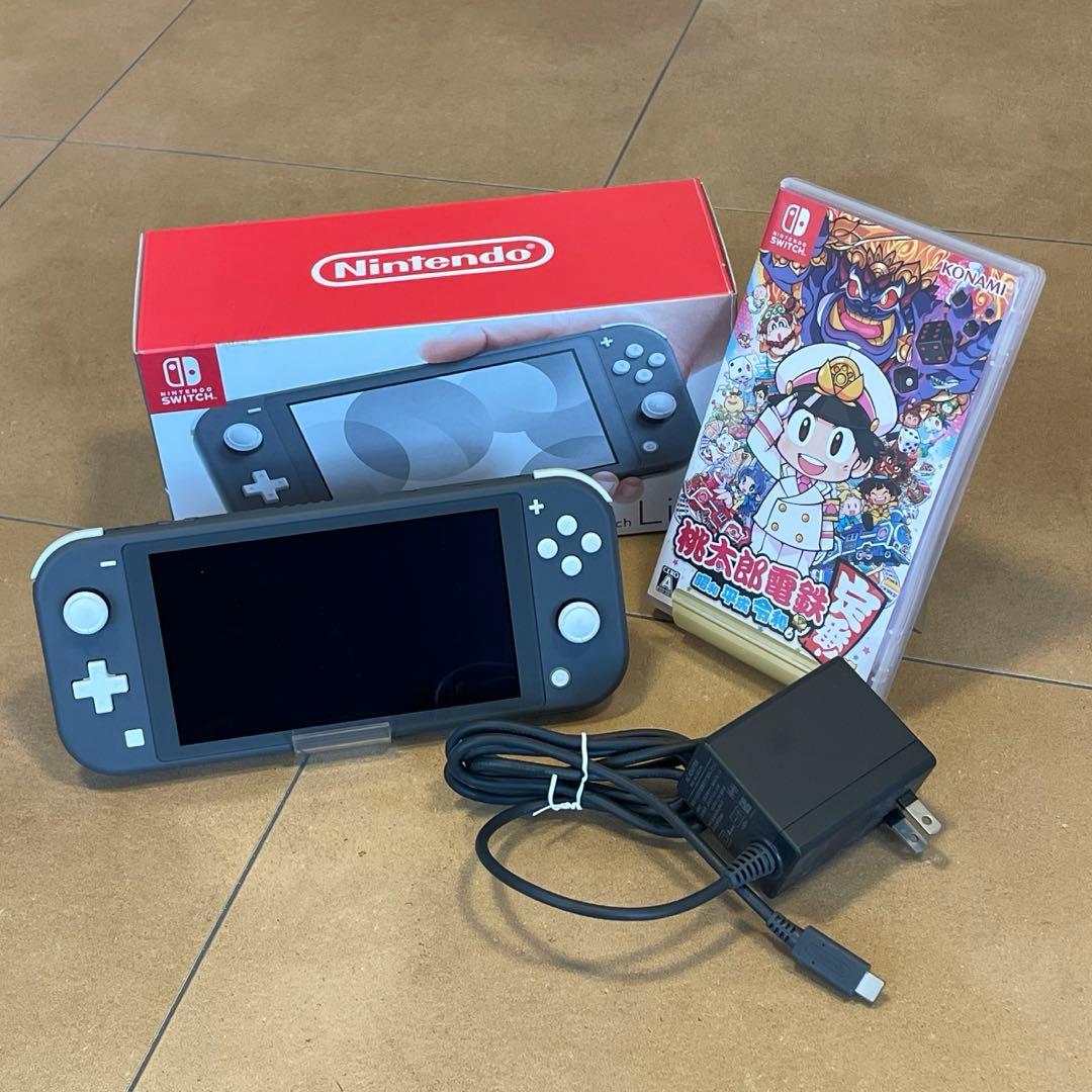 美品！Nintendo Switch Lite グレー +桃太郎電鉄付き