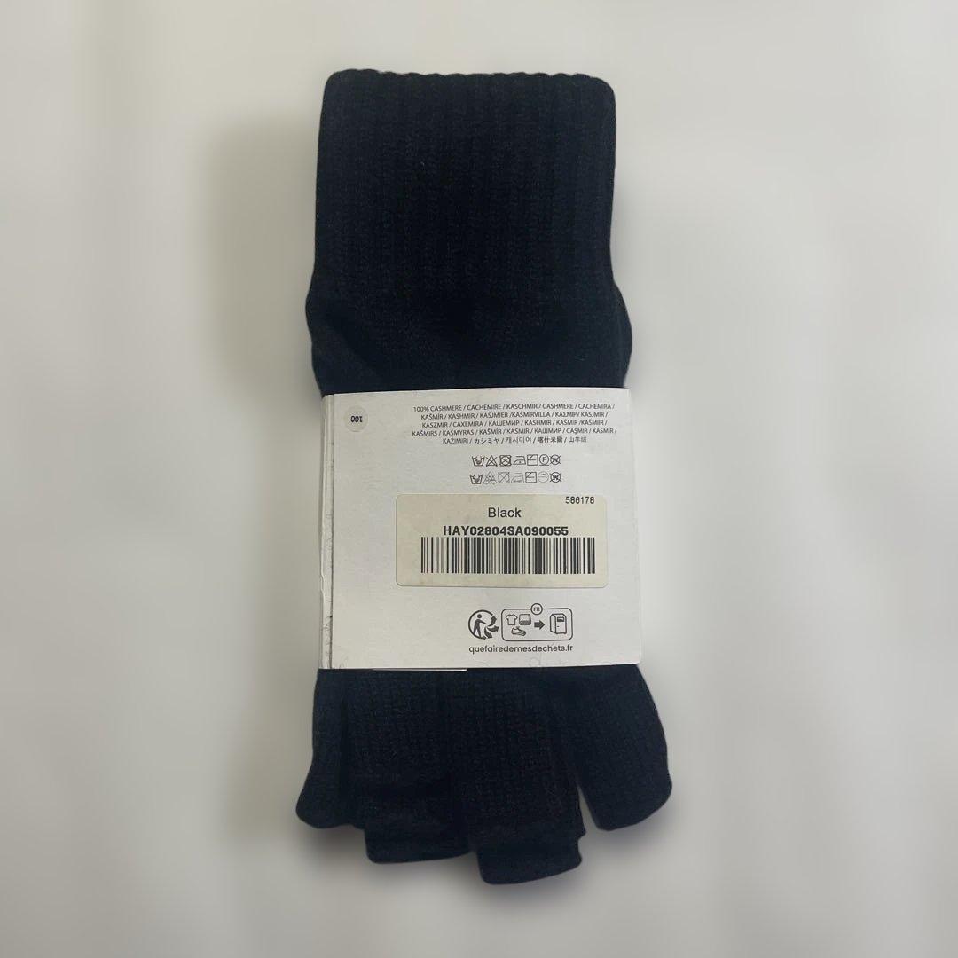 Johnstons of Elgin カシミヤ手袋 ブラック