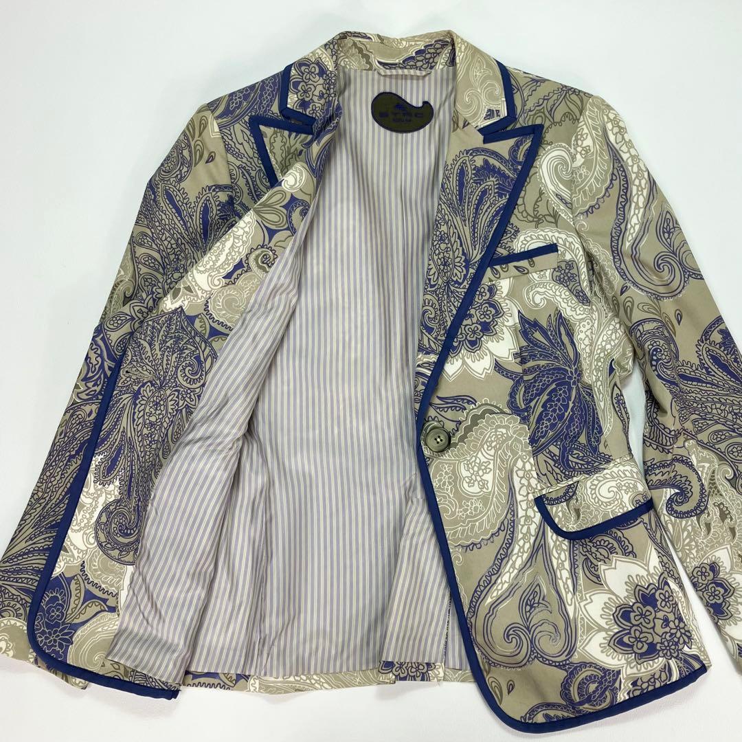 【ド派手】ETRO ペイズリー柄 テーラードジャケット　46 S