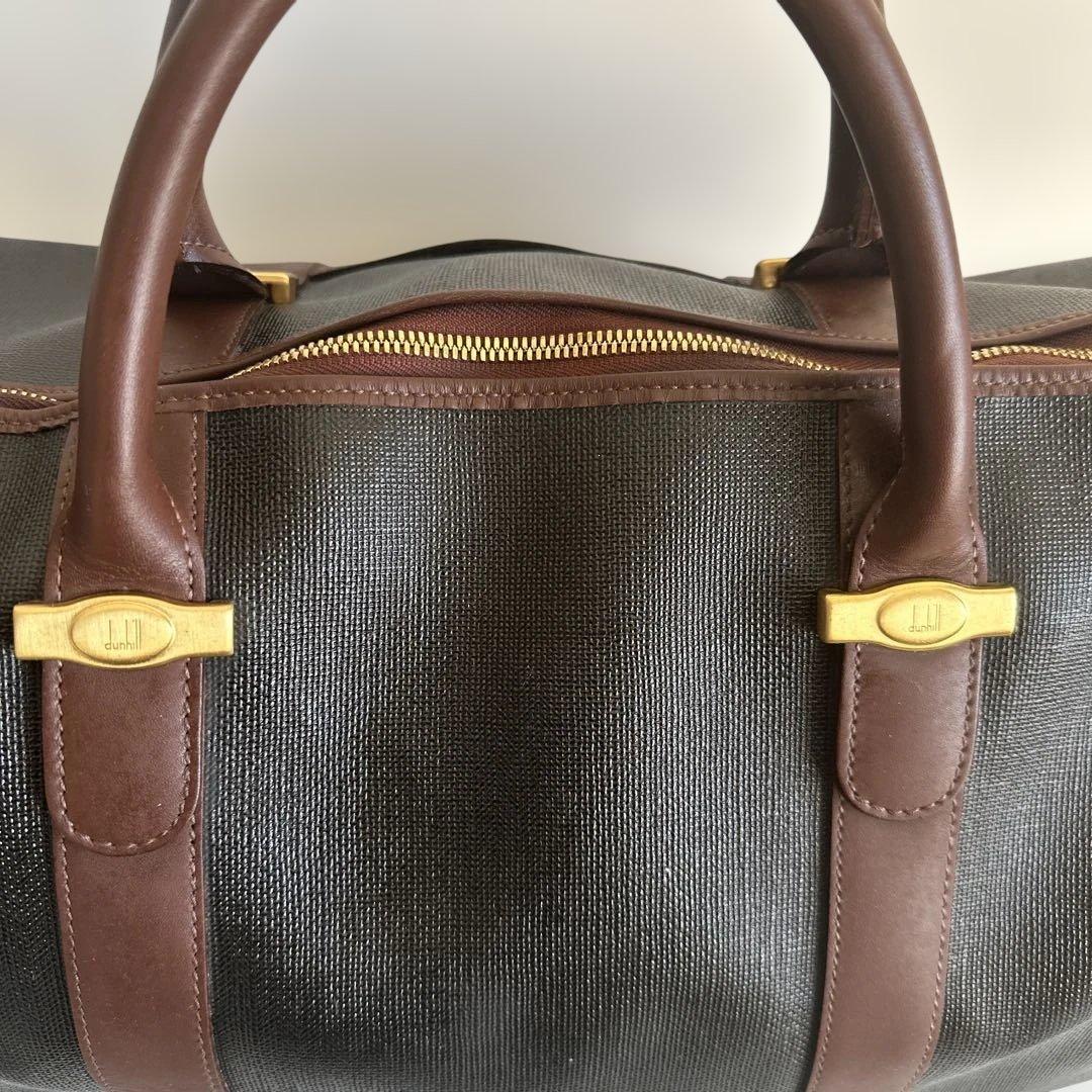 Dunhill ダンヒル ボストンバッグ レザー ゴールド金具 大容量