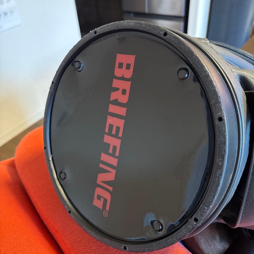 BRIEFING キャディバッグ レザー グレー