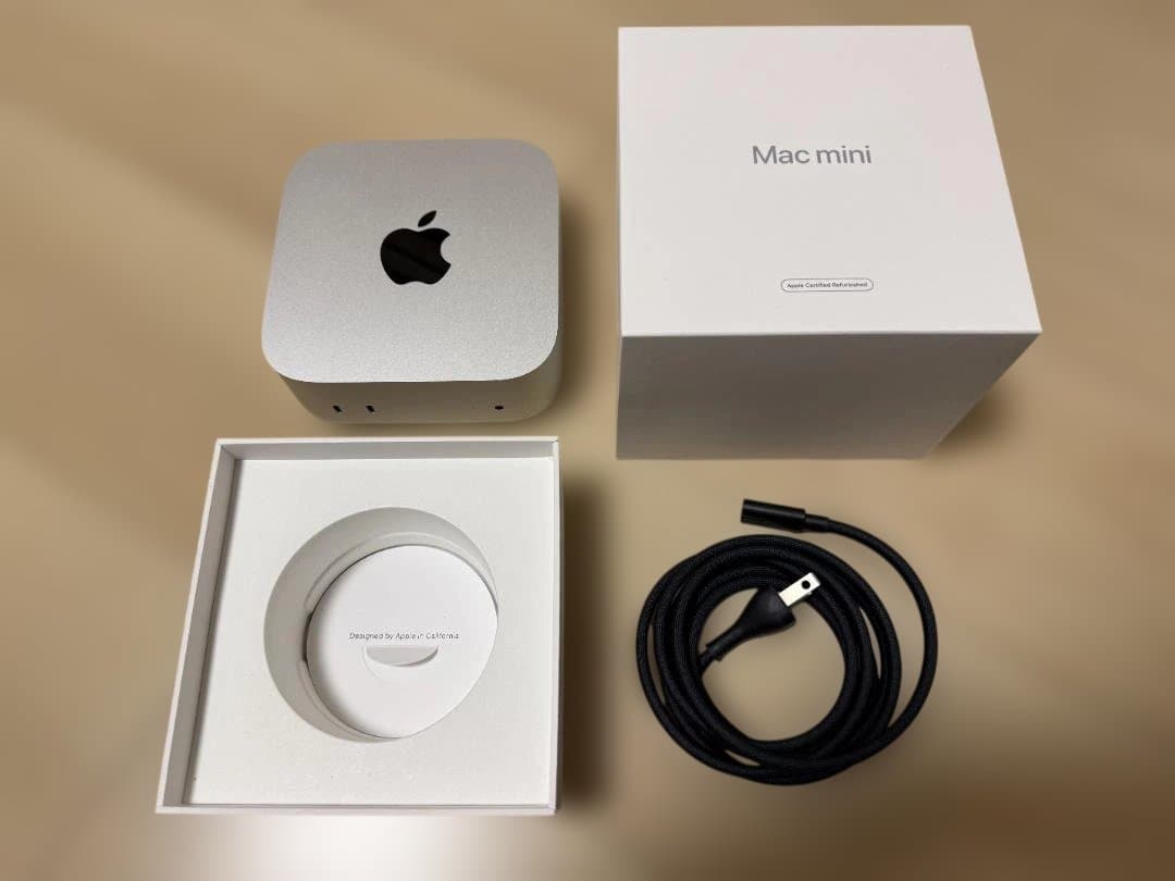 【使用半年の美品！】Mac mini M4 24GB/512GB 整備済製品
