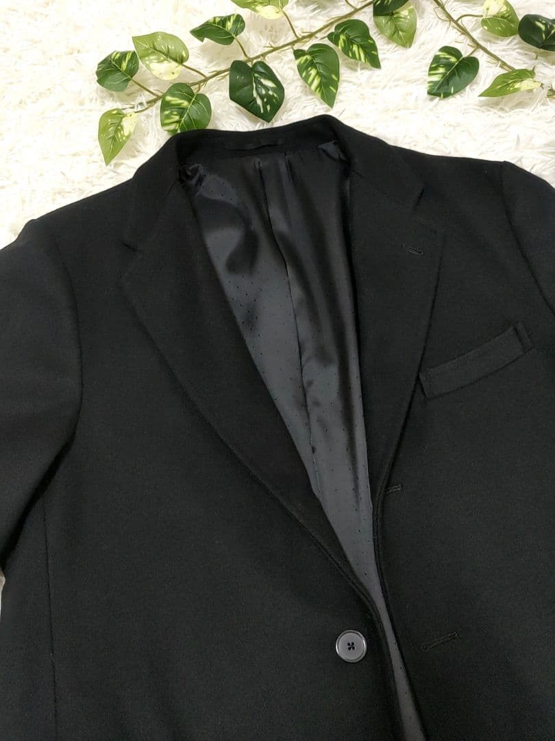 GREEN LABEL RELAXING　メルトン チェスターコート　L　黒