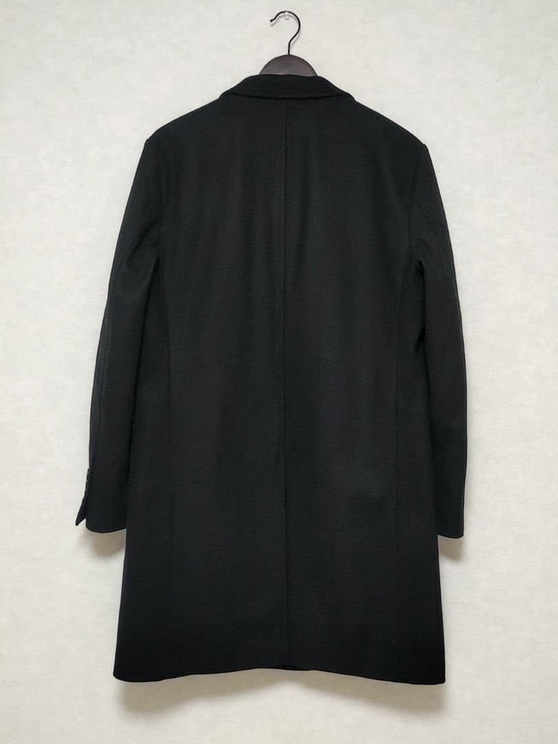 GREEN LABEL RELAXING　メルトン チェスターコート　L　黒