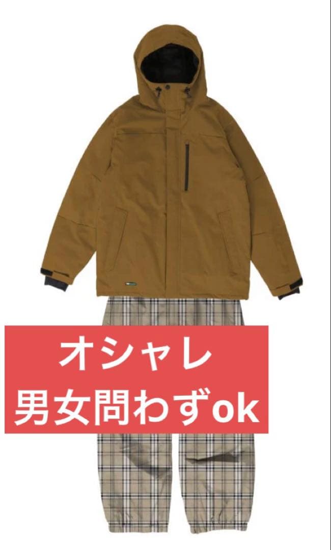 スノボー　スキー　ウェア　上下セット　スノーボード　チェック