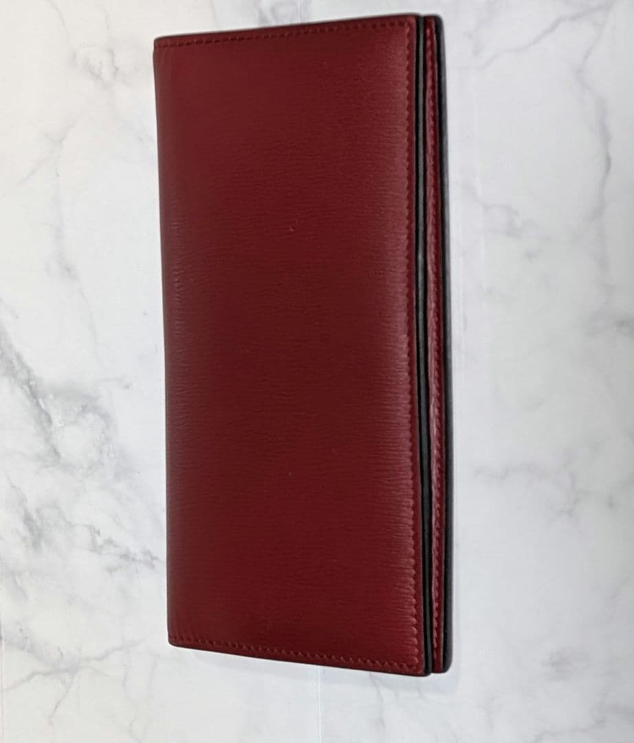 【早いもの勝ち価格】TOMFORD メンズレザー二つ折り財布 バーガンディ