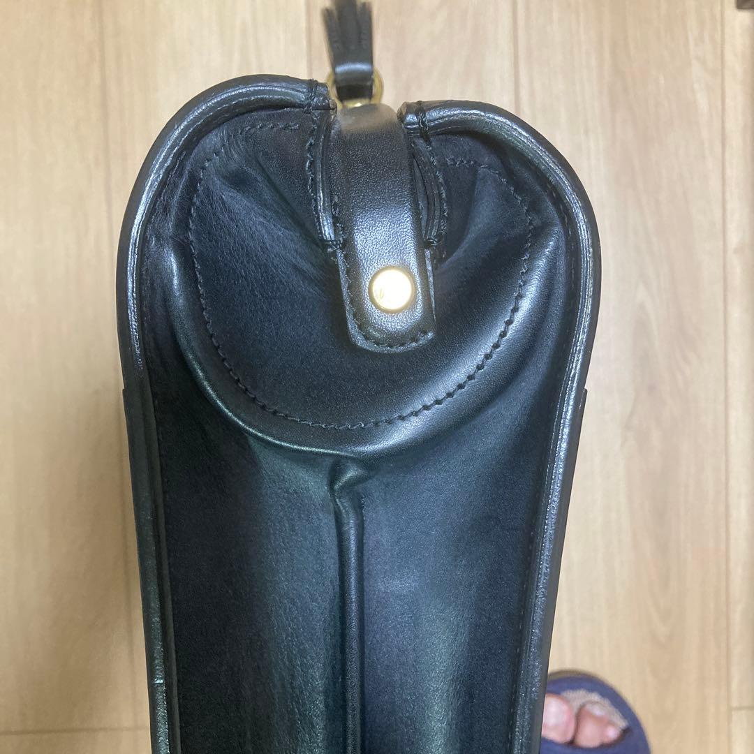 マンソー　万双　黒 ダレスバック　2つマチ