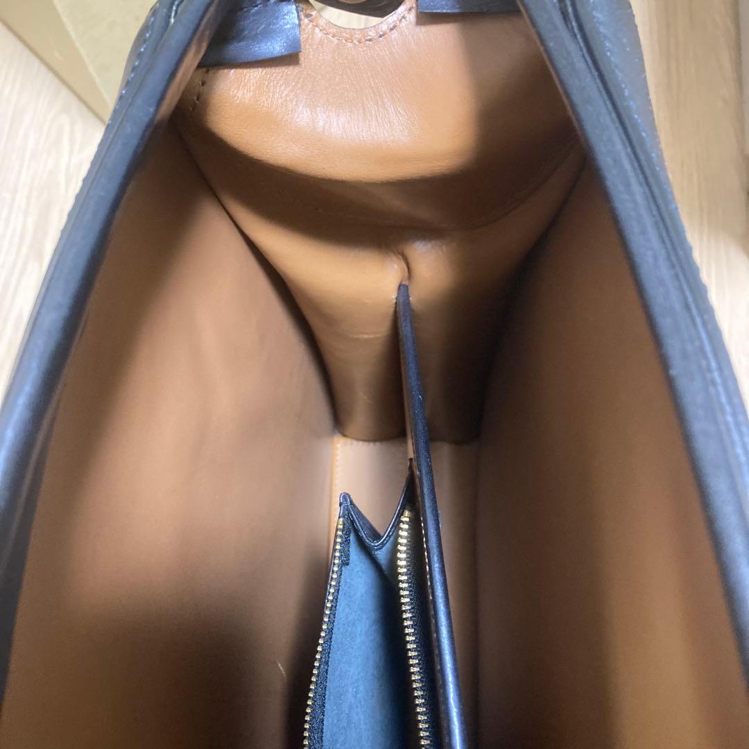 マンソー　万双　黒 ダレスバック　2つマチ