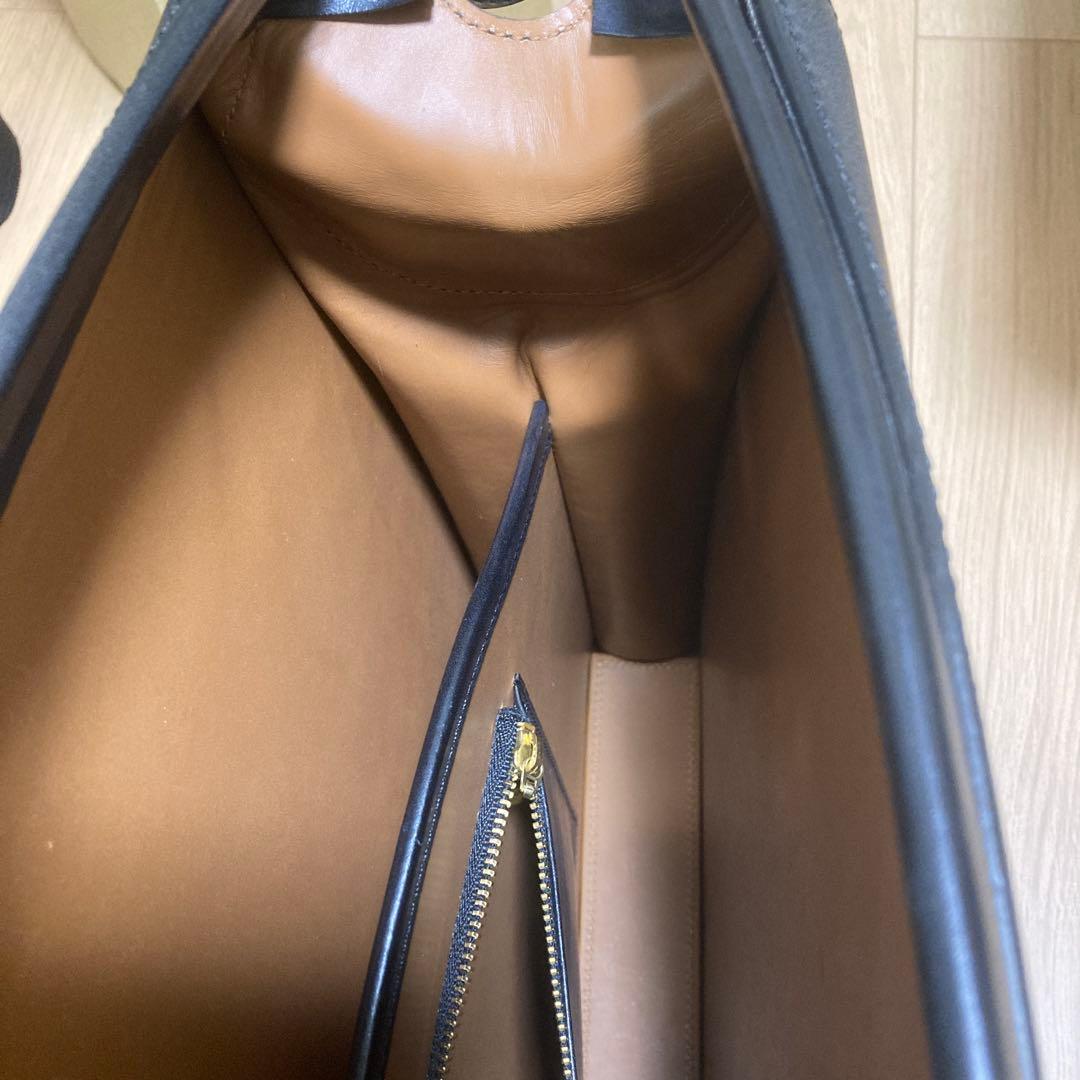 マンソー　万双　黒 ダレスバック　2つマチ