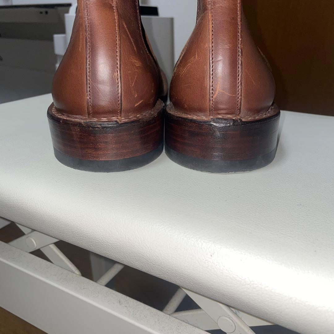 ヒラキヒミ。ブラウン サイドゴアブーツ レザー26.5