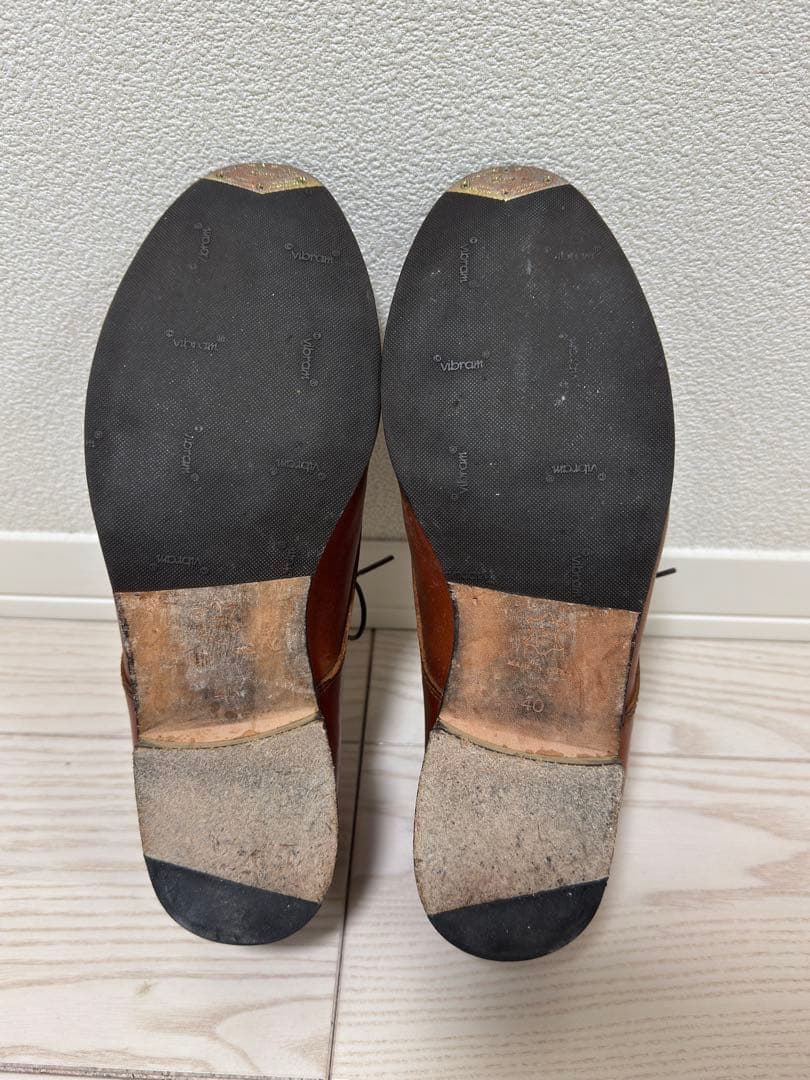 パドローネ　ダービープレーントゥ　40　茶色　箱無し