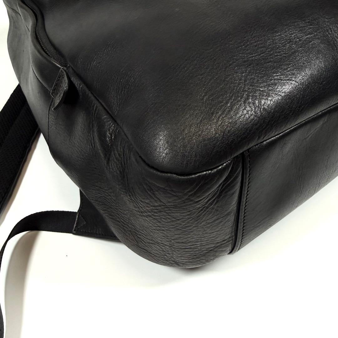 【極美品】【希少】アニエスベー　リュック　レザー　ブラック　レザールロゴ　メンズ