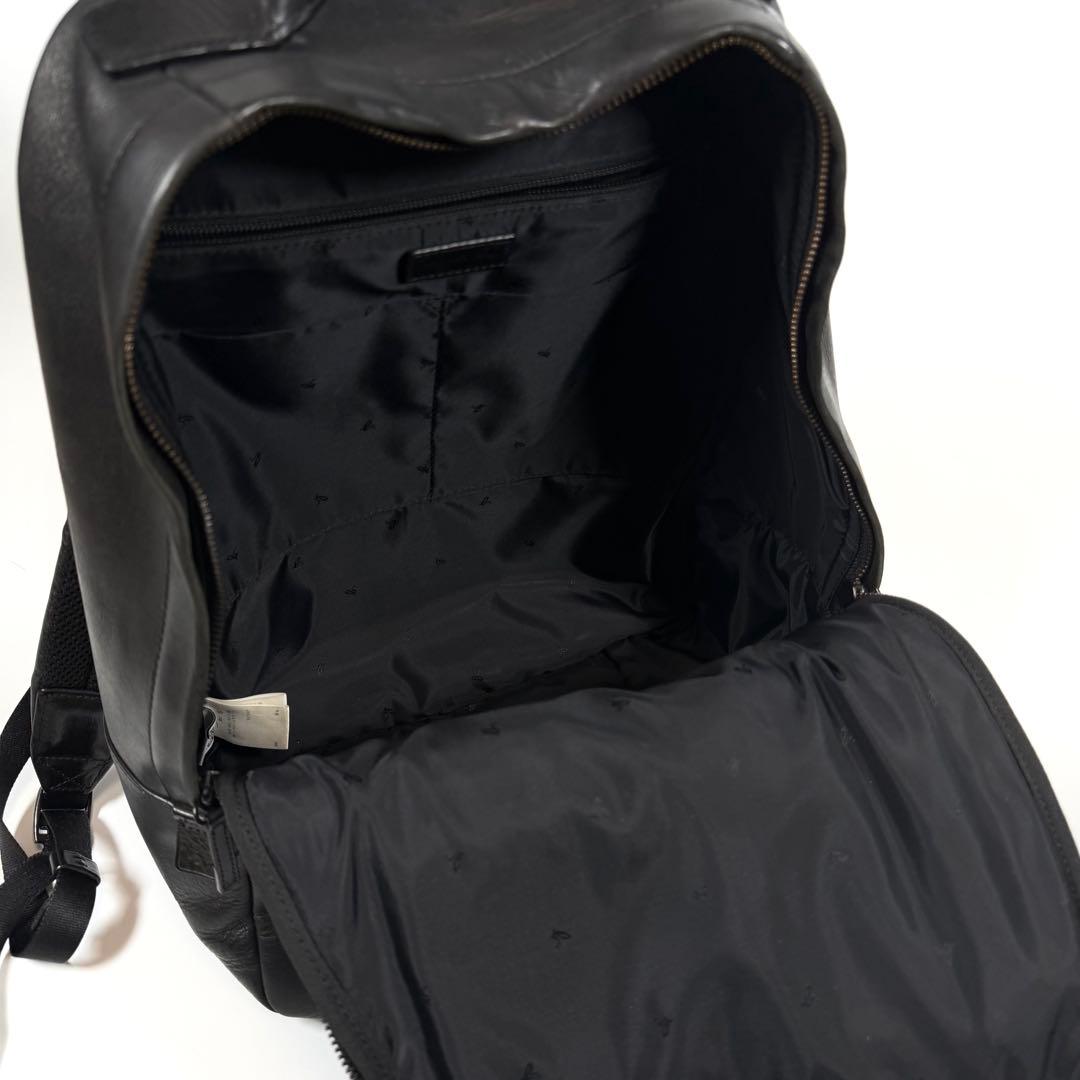 【極美品】【希少】アニエスベー　リュック　レザー　ブラック　レザールロゴ　メンズ
