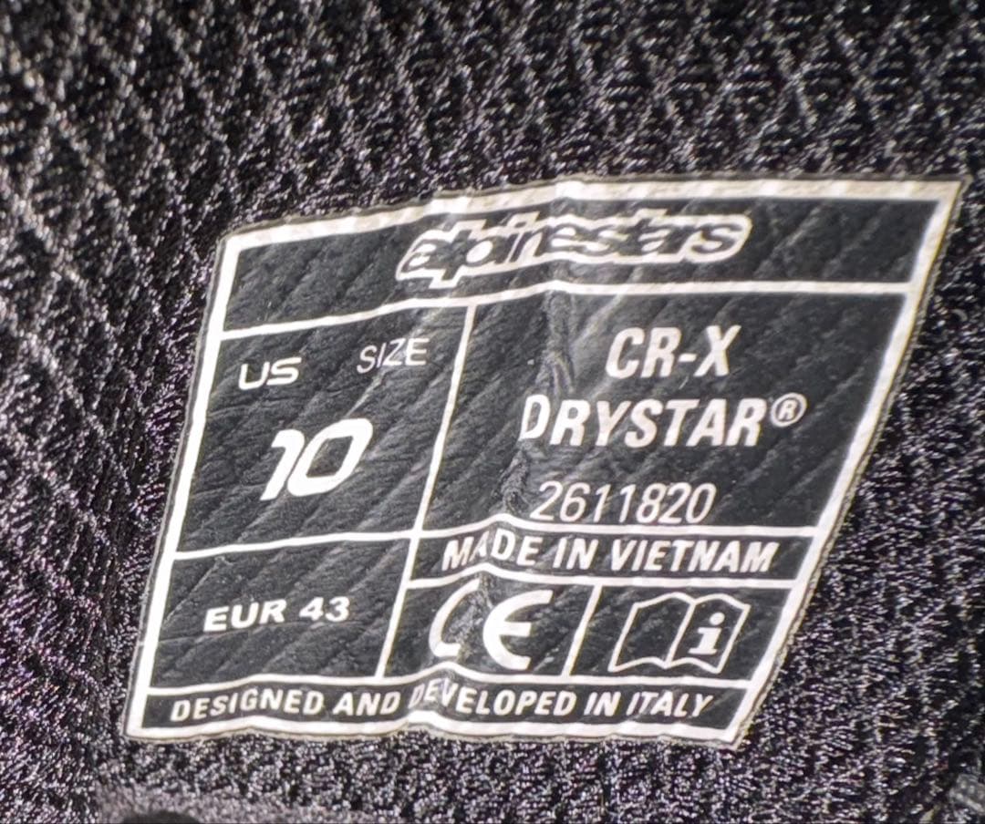 Alpinestars cr-x drystar ブラック ハイカット靴