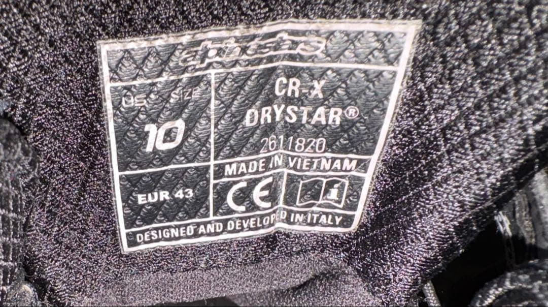 Alpinestars cr-x drystar ブラック ハイカット靴