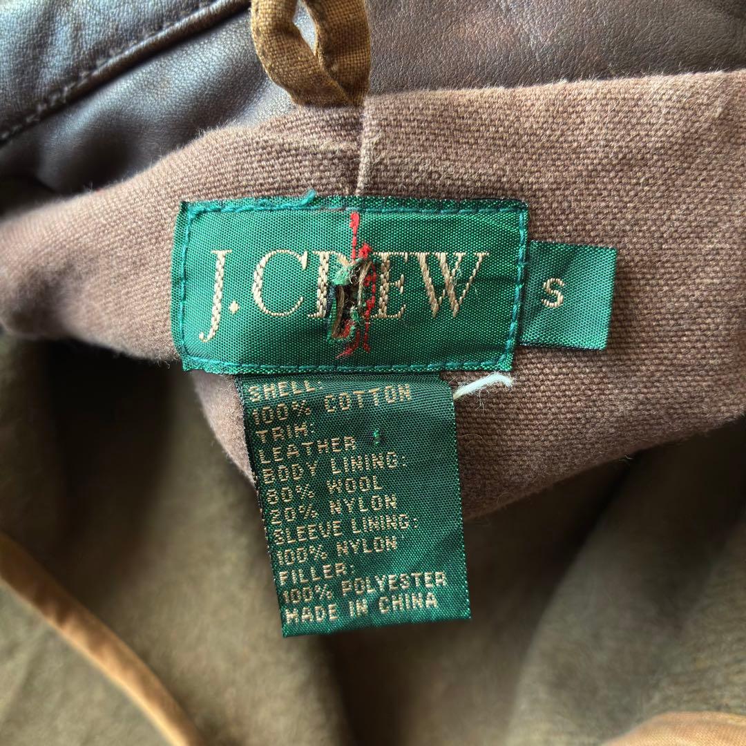 ［襟レザー］90s J.CREW“カバーオール“ライナー付き ジャケット