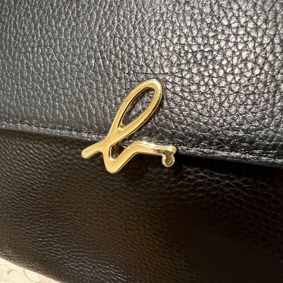 agnes b. ショルダーバッグ The b. 本革シボ革クロスボディ2WAY