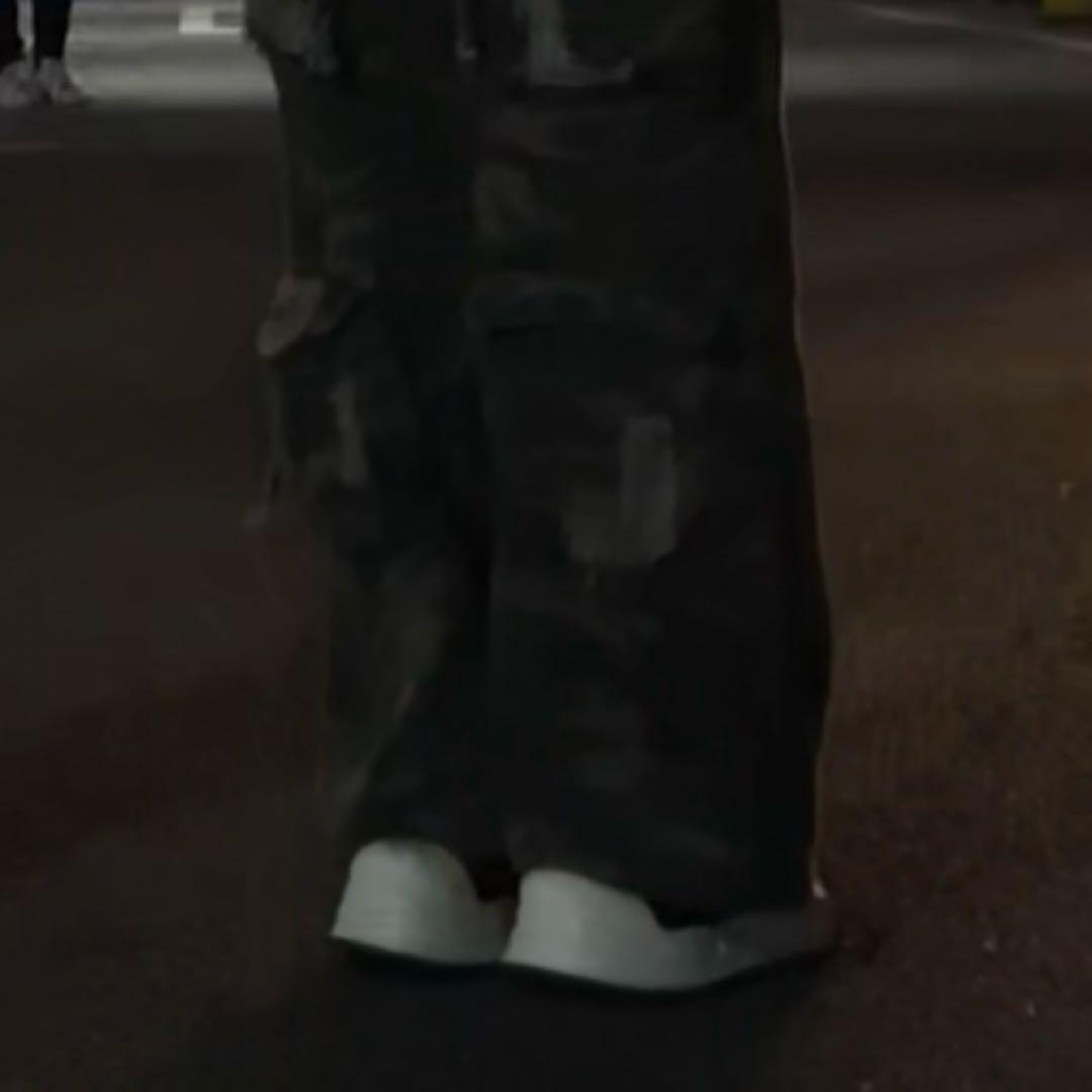 GATELESS 迷彩 ダメージ加工 カーゴパンツ