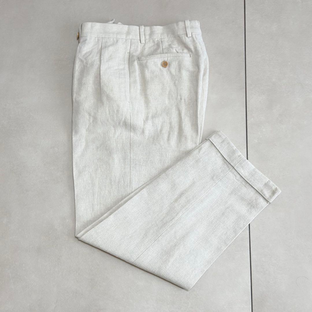 BERNARD ZINS×BEAMS F 別注 コットンリネン　2プリーツ 40