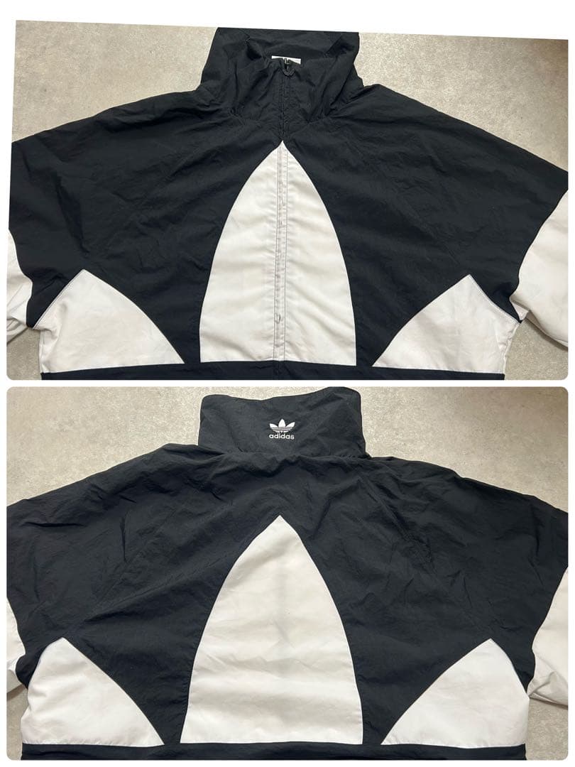 未使用級 アディダス　ナイロンジャケット トラックトップ L トレフォイル