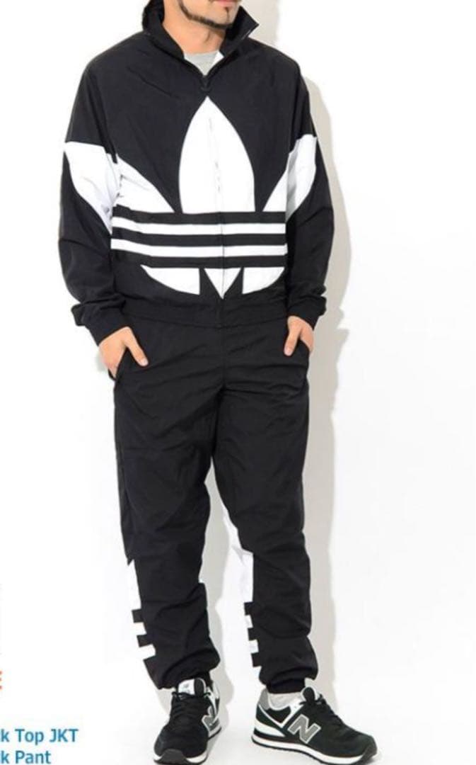 未使用級 アディダス　ナイロンジャケット トラックトップ L トレフォイル