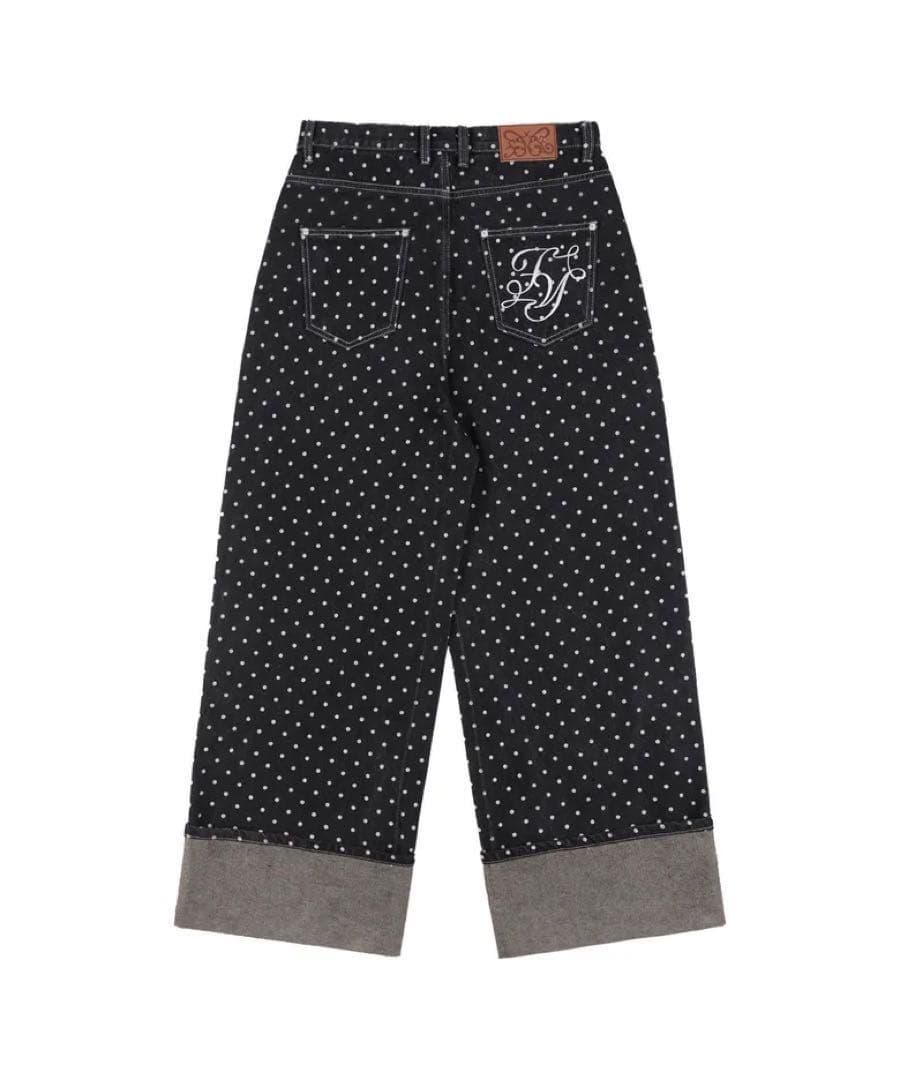 パンツ fancy club String Dot Roll-Up Pants