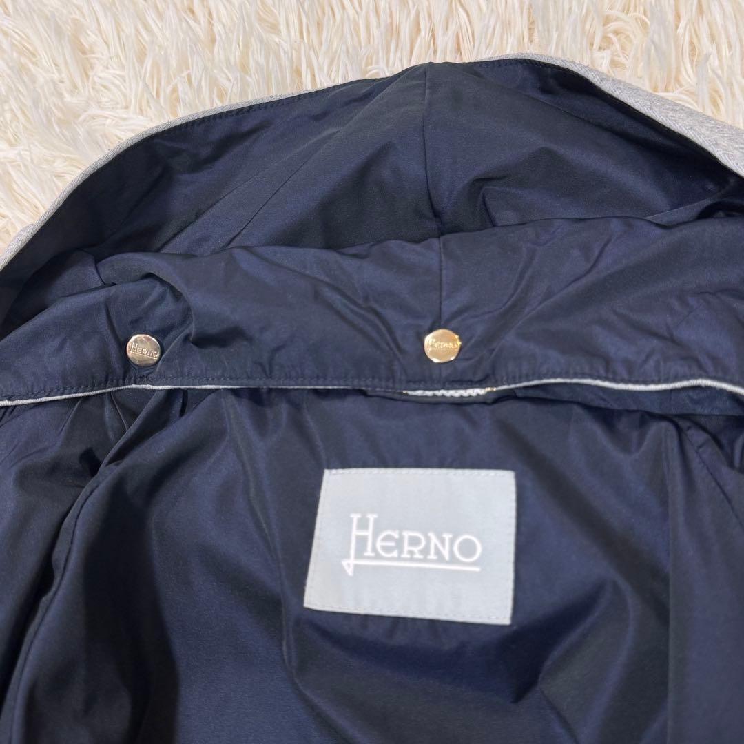 極美品 HERNO フード付きスプリングコート 14A 大人 2way 中綿
