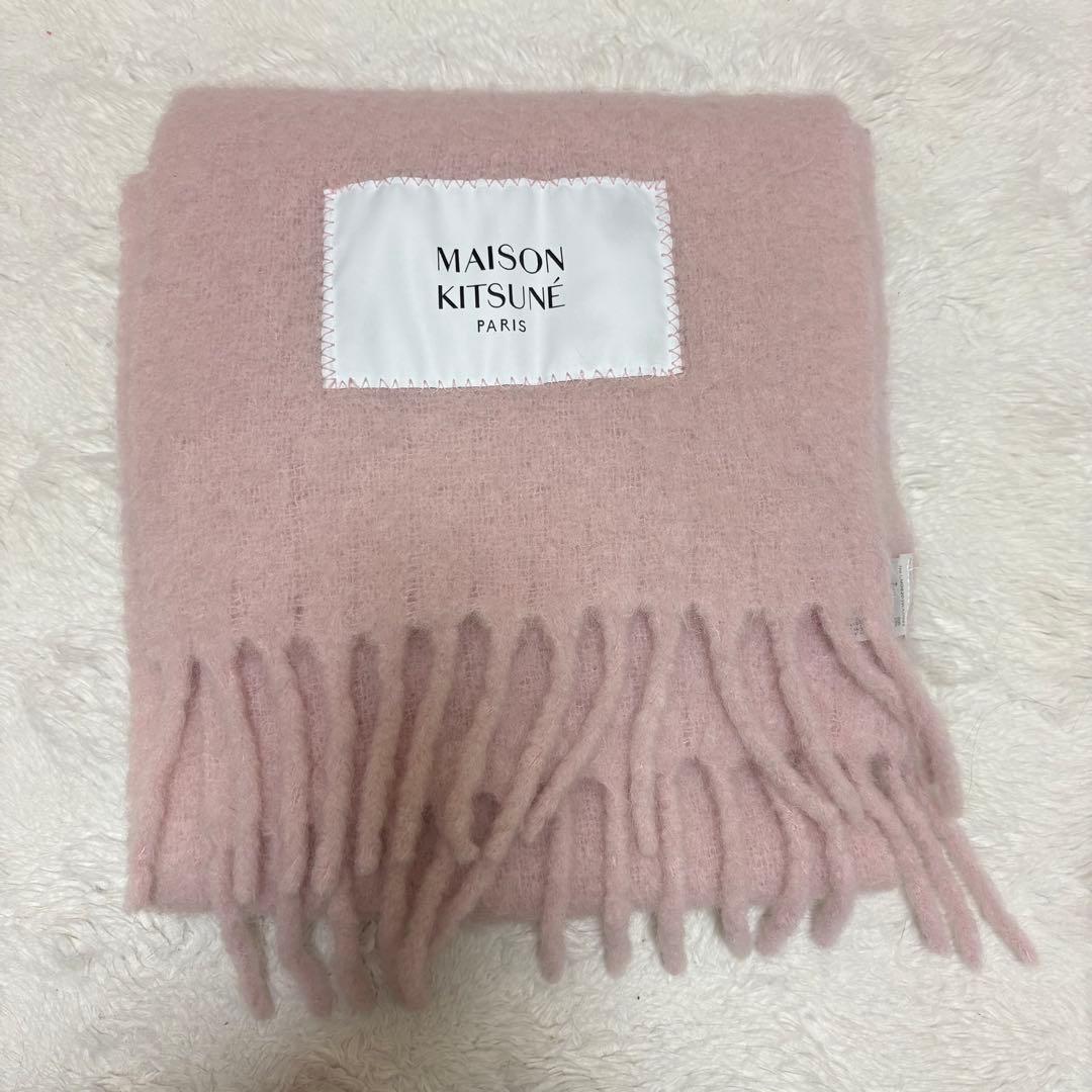 MAISON KITSUNÉ ピンク マフラー メゾンキツネ