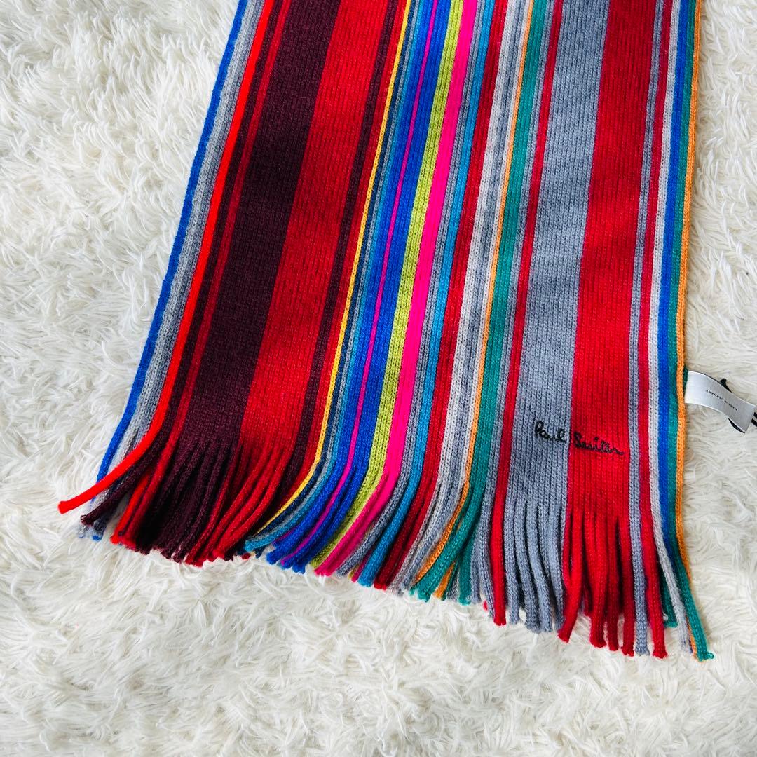 【新品タグ付き】ポールスミスフェンネル ストライプ ウール マフラー 羊毛