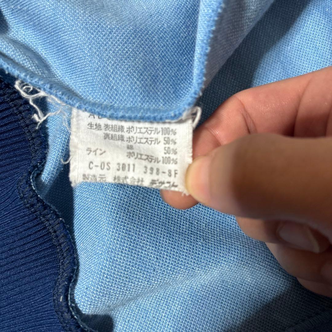 adidas トラックジャケット　80s デサント　青　3号