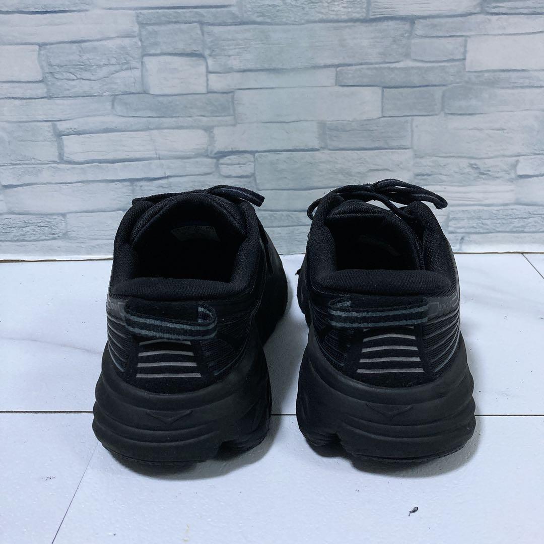 美品 ホカオネオネ BONDI7 ランニングシューズ ブラック 黒 22.5