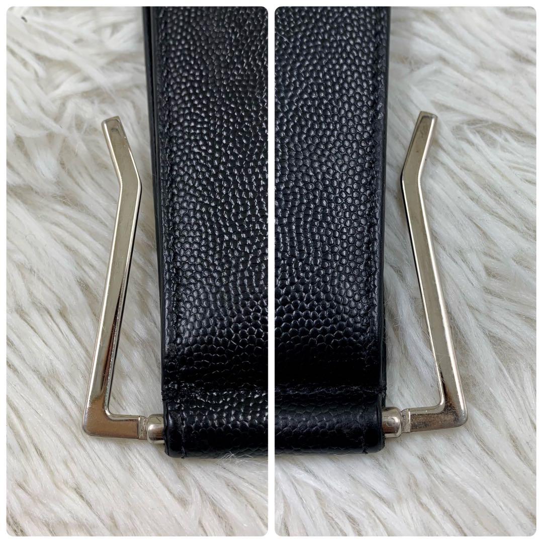 【✨極美品✨】 サンローラン キャビアスキン マネークリップ ブラック