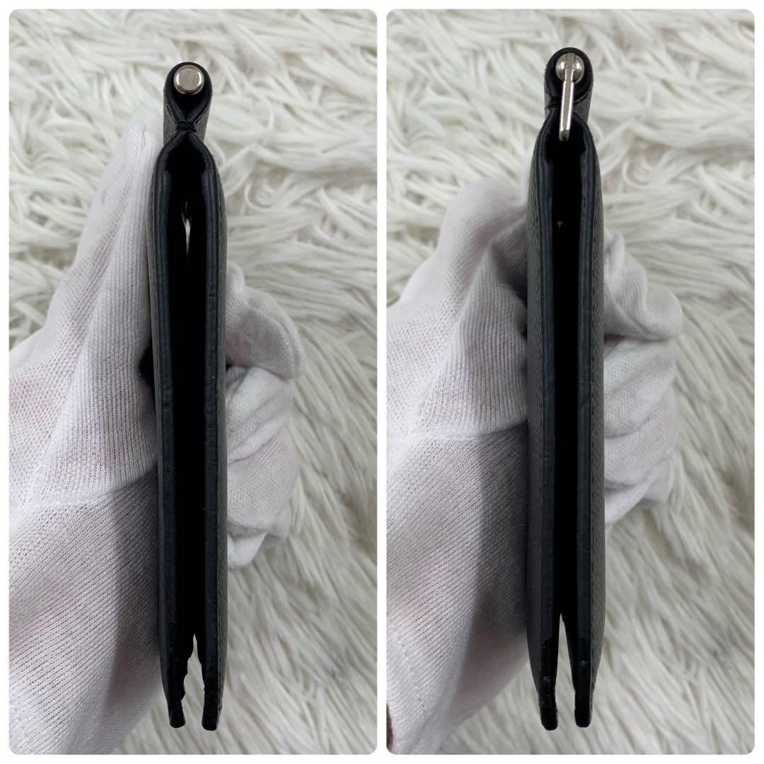 【✨極美品✨】 サンローラン キャビアスキン マネークリップ ブラック